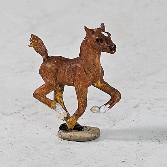 Custom Micro Mini Pewter Foal Sculpture By Maggie Bennett Signed By Artist - Picture 5 of 11